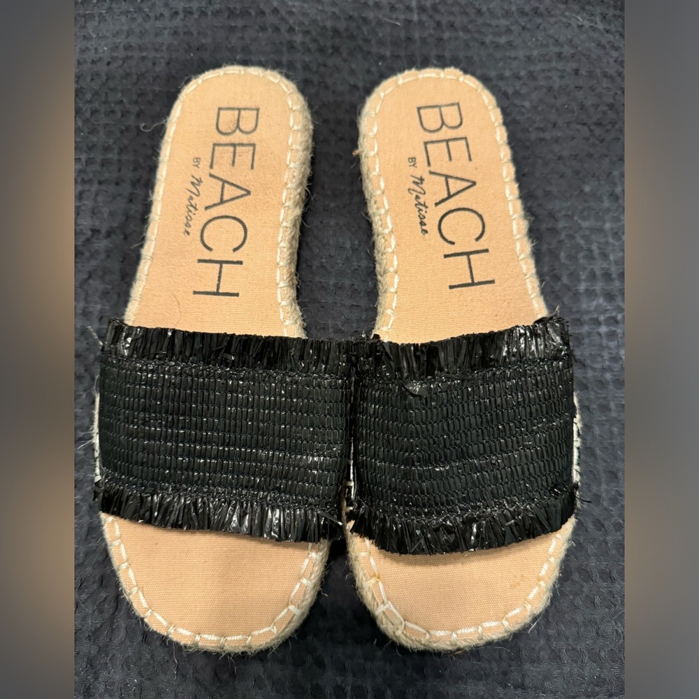 Beach by Matisse Espadrille Flat Slide Koko Sandals Size 8 New